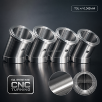 Douille cylindrique en aluminium 6061 usinée CNC de précision, anodisée, service de fabrication OEM personnalisé