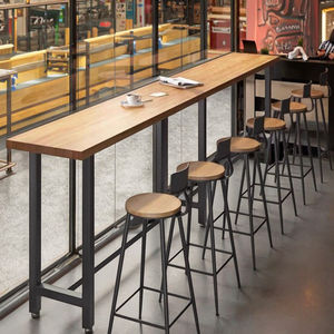 شرفة حديثة مثبتة على الحائط من الخشب الصلب بارتفاع القدم للاستعمال التجاري المنزلي للشاي والحليب في مكتب غرفة المعيشة - Product Image 5