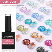 Kit de vernis gel UV/LED pailleté à marque privée, sans HEMA, avec coque magnétique, conception de logo gratuite