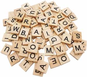 Letras Cuadradas de Madera Maciza de Alta Calidad, Baldosas de Madera Hechas a Mano para Decoración del Hogar, Regalo Artístico, Decoración Pintada para Manualidades - Product Image 1