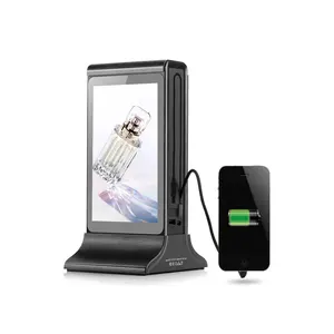 Aankomers Tafelblad Digitale Reclame Display Menu Power Bank Android Powerbank Oplaadstations Restaurant Mobiele Telefoon Oplader