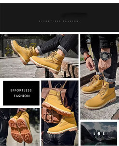 Botas de lujo informales marrones de alta calidad de diseñador original con altura cómoda al tobillo y cuero lujoso con cierre de lazo de nieve - Product Image 6