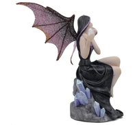 Resina Dark Fairy Witch Spirit Forest con orbes estatuas de piedra de cristal decoración del hogar y coleccionables