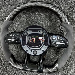 Pour <span class=keywords><strong>Mercedes</strong></span> Benz W212 W203 W205 W222 W213 Cls Gle <span class=keywords><strong>Glc</strong></span> 43 E63 E53 C63 AMG volant en cuir personnalisé accessoires de voiture - Product Image 5