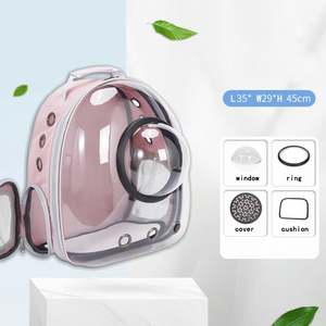 Mochila transportadora de animales al por mayor, tipo cápsula espacial, transparente, de poliéster transpirable, para gatos, portátil, para la escuela - Product Image 5