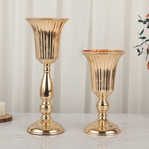 High Quality Modern Tall Wedding Decoration Golden Metal <strong>Flower</strong> <strong>Vases</strong> for Wedding Event &amp; Party Luxury Decor - Product Image 4
