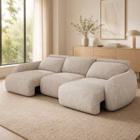 Canapé-lit électrique moderne extensible, sans interstice mural, en tissu amovible et lavable, écologique, réglable et durable pour salons