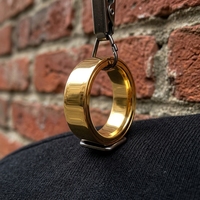 Vente en gros d'anneaux intelligents RFID en céramique de haute qualité plaqués or 18 carats, 4/6/8 mm, pour utilisation bancaire MTR, paiement NFC