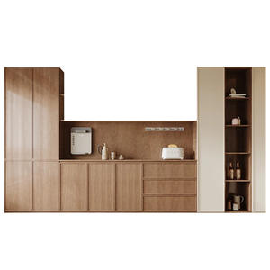 מזנון מודרני בסגנון עתיק מעץ אגוז שחור של JINGSHUN, עץ מלא, גובה מתכוונן, ארון אחסון יוקרתי, ריהוט לבית - Product Image 5