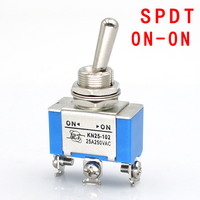 Interrupteur à bascule SPST SPDT 25A 250VAC 2 broches 3 broches On-off/on-on/on-off-on 3 positions 3 broches Interrupteur momentané DPDT Bakélite Instruments