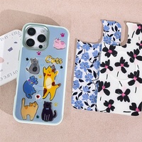 Coque de téléphone à panneau arrière magnétique remplaçable pour iphone 17 / 17pro/17promax/17air avec le chat de fête de dorure