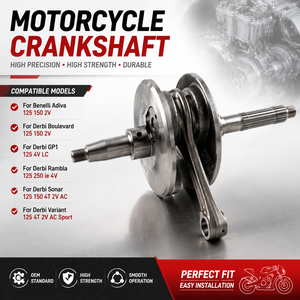 Vilebrequin de moto pour Benelli Adiva <span class=keywords><strong>125</strong></span> 150 2V, pour Derbi Boulevard <span class=keywords><strong>125</strong></span> 150 2V GP1, Rambla <span class=keywords><strong>125</strong></span> 250 Ie 4V, Sonar Variant <span class=keywords><strong>125</strong></span> - Product Image 1
