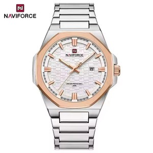 Nuevo Reloj de Cuarzo NAVIFORCE 9245 para Hombre, con Correa de Acero Inoxidable, Resistente al Agua, con Luz Nocturna, Calendario, Deportivo e Informal - Product Image 5