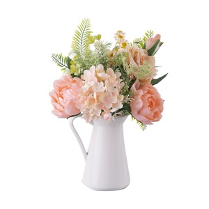 Bouquet de fleurs artificielles Audrey Rose en tissu tissé plastique, décoration d'intérieur, accessoires de mariage CF01332 - Product Image 5