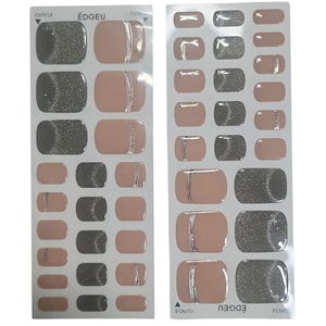 Kit d'autocollants pour ongles avec design effet gel semi-durci, matériau UV non toxique sans BPA pour manucure - Product Image 1