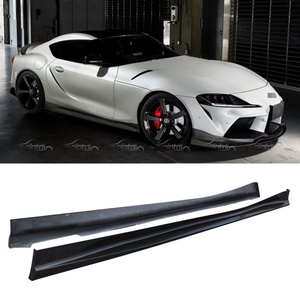 2019+ for Toyota Supra GR A90 A91 MK5 Exterior Accessories Sports Design Carbon Fiber <b>Step</b> <b>Bar</b> 3D Style Carbon Side Skirts CF - Product Image 1