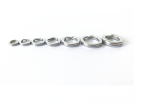 NOUVEAU! FUNADAIKO Anneaux de pêche fendus en acier inoxydable Anneaux de pêche plats pivotants noeud leurre double boucle changement rapide anneaux de pêche fendus - Product Image 3