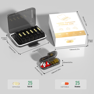 Caja <span class=keywords><strong>de</strong></span> Medicamentos Semanal para Niños Gujia, con 14 Compartimentos, Tapa Abatible, Material PP y ABS, Ecológica - Product Image 6
