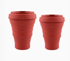 Vaso de Viaje Plegable de Silicona con Tapa - Product Image 3