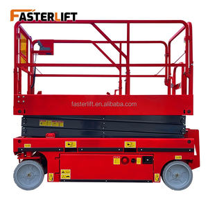 Lift Scissor Hidrolik Elektrik 130KG Beban Angkat Cepat FL 6-16m Tinggi Maksimum 20m Desain Kompak - Product Image 1