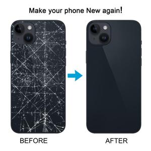 Coque arrière en verre pour iPhone 14 Plus, bleue, compatible avec la charge sans fil - Product Image 6