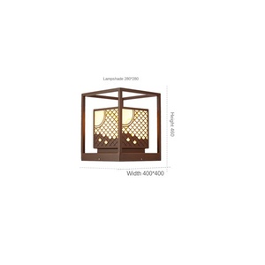 Luces de Pilar solares LED impermeables IP65 para exteriores, bolardo de valla cuadrada con Base E27 para lámpara de puerta principal de jardín y cubierta - Product Image 1