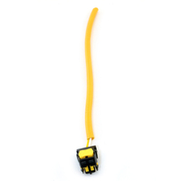 Connecteur étanche pré-câblé 2 broches avec gaine tressée jaune pour faisceau de câbles de feux arrière, prise rapide en laiton pour pièces automobiles