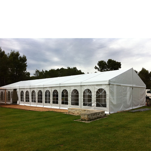 Tente de réception extérieure transparente 12x24m pour 100 personnes, idéale pour événements, mariages, fêtes, avec structure noire - Product Image 1