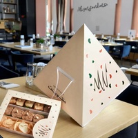 RDY Pyramidenförmige Lunchbox Pyramiden-Lebensmittelbehälter Piramiden-Lebensmittelbox Mehrschichtige Pyramiden-Lebensmittelbox Papierboxen Pyramiden-Lebensmittelbox