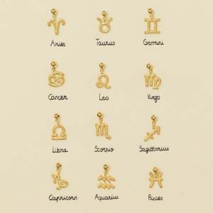 <span class=keywords><strong>Ciondoli</strong></span> Hongtong AC-71 in Acciaio Inossidabile per Gioielli Fai da Te, Accessori Piccoli e Delicati Minimalisti Classici con <span class=keywords><strong>Segni</strong></span> <span class=keywords><strong>Zodiacali</strong></span> e Costellazioni - Product Image 1