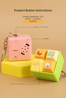 Porte-clés LED lumineux en forme de touche de clavier, jouet anti-stress sonore, mignon Kawaii, vente en gros, personnalisable OEM ODM