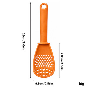 Kitchen multi-functional cooking spoon, grinding and draining strainer, household <b>potato</b> <b>masher</b> - Product Image 5