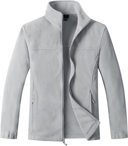 Veste Sherpa pour hommes, vêtements d'extérieur chauds et douillets, tissu polaire doux, coupe-vent, veste polaire légère à fermeture éclair complète pour femmes - Product Image 1