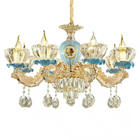 Lustres post-modernes Éclairage suspendu de luxe Lustre suspendu Lustre en alliage moderne Lustre en cristal