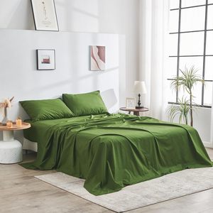 Juego de Sábanas y Funda Nórdica de 4 Piezas, Lavable, Fresco, Sedoso, Antiarrugas, de Fibra Ecológica, para Hotel u Hotel, en Varios Tamaños - Product Image 2