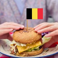 Drapeau belge Gâteau Signature Style Européen Occidental Cuisson Décoration Fête Dessert Personnalité Petit Drapeau