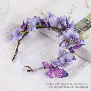 Accesorios para Vestido de Novia, Corona, Tocado, Mariposa, Flor, Vegetación Forestal, Fotografía, Accesorios para el Cabello, Novia, Vacaciones - Product Image 3