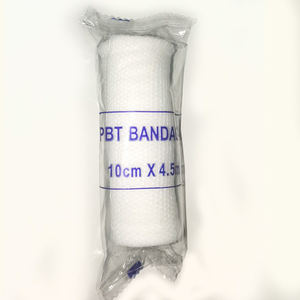 ผ้าพันแผลทางการแพทย์ PBT แบบนุ่ม ได้รับการรับรองมาตรฐาน CE ราคาโรงงาน สีขาว ขนาด 10 ซม. x 4.5 ม. แบบกำหนดเองได้ - Product Image 1