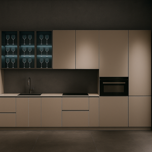 Free Designs FoShan Made Modular Kitchen Furniture Modern Glossy Kitchen Cabinets <strong>Custom</strong> From 18 Years Factory - Product Image 4