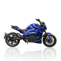 Moto électrique Hezzo EEC COC 72V 5000W avec moteur QS sans balais, batterie lithium longue portée, frein à disque, moto de course pour adultes