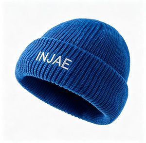 Vietnam Factory OEM Embroidered Knitted Beanie Multiple Colors <b>Winter</b> Hat Custom Logo Fold Cuff Beanie <b>Cap</b> <b>For</b> <b>Men</b> Women - Product Image 2