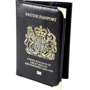 Soporte de pasaporte corto con bloqueo RFID clásico para la cubierta del pasaporte del Reino Unido, soporte de pasaporte británico suave y duradero, regalo para Unisex - Product Image 3