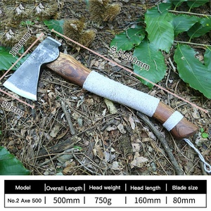 Hacha de Camping TLZC19 pulida medio pulida con mango de madera Vikingo, hacha de división, <span class=keywords><strong>cuñas</strong></span> de acero gratis - Product Image 5