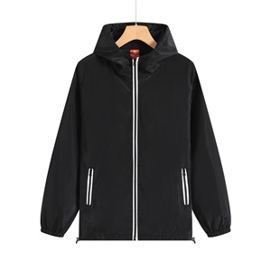 Chaqueta Ligera con Cremallera Reflectante y Logotipo Personalizado para <span class=keywords><strong>Hombre</strong></span> y Mujer, Cortavientos, Impermeable, con Capucha, para Deportes, Senderismo, Viajes, Otoño y Primavera - Product Image 3