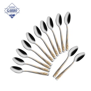 18/0 thép không gỉ phục vụ thìa x-lớn 9.8 inch 6 miếng rắn phục vụ đồ dùng môi múc canh lớn - Product Image 4