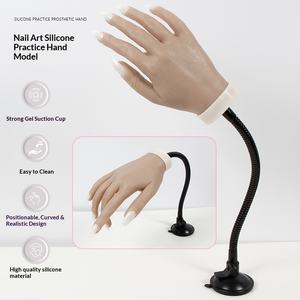 มือฝึกทำเล็บซิลิโคนเนื้อนุ่ม Zeal Shine แบบมีข้อต่อภายใน ทำจากมือจริงของผู้หญิง - Product Image 2