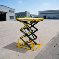 Table élévatrice à ciseaux hydraulique de 1000 kg, plateforme de travail électrique fixe pour l'assemblage en usine