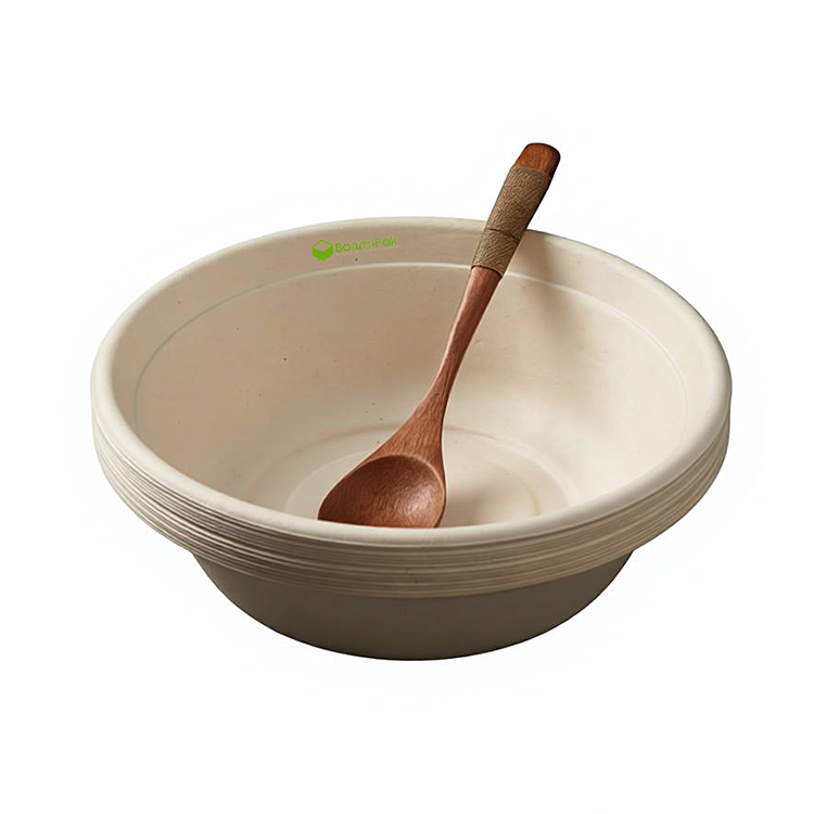 New Design Thickened Disposable Paper Plate Bowl 6/7/8/9/10 Inches Sugarcane Pulp New Design Disposable Plate