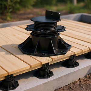 Pedestal de Soporte Ajustable para Terraza de Plástico, 2.36-5.31 cm de Altura, Fácil Instalación, Base para Suelo - Product Image 2