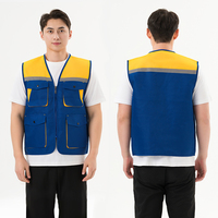 Veste de sécurité pour hommes de qualité supérieure Logo personnalisé Gilet en polyester réfléchissant haute visibilité avec long matériau en toile pour les bénévoles